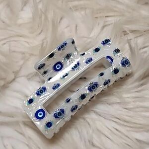 Evil Eye Celestial Hair Claw Clip - Lunar Shield Energy